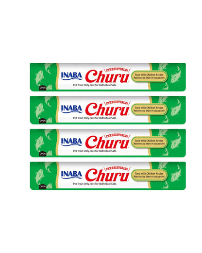 Display de churo Pollo Atún 6 saches de 4 tubos